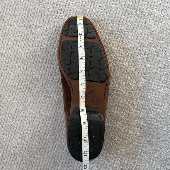 John Varvatos Distressed Suede Loafers - Brown | 10 - Picture 13 of 14